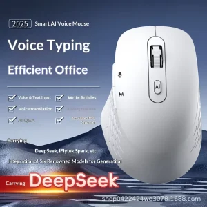 AI Intelligent Voice Mouse Wireless USB Charging Writing PPT Drawing Speaking Translation Optical Sensor Ergonomic