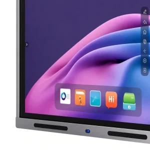 AI Interactive LED Whiteboard with USB Input Plastic Frame 65/75 Inch Touch Screen Monitor for Smart Classroom Teaching