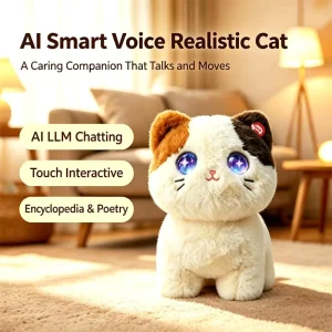 AI Interactive Plush Beanbag Toy Smart Chat Learning Companion Polyester Material Adorable Stuffed Doll