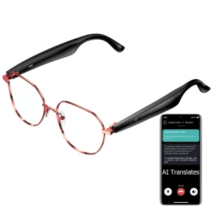 AI Lightweight Smart Glasses Sunglasses Small Frame Phone Call Music Play Speaker Multi Language Real Time Compact Smart Glasses