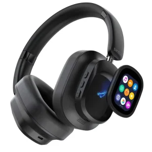 AI Over-Ear Wireless Headphones ANC Noise-Canceling Sports with Screen Transparent Color Display Touch Control 930PLUS