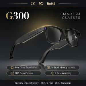 AI Powered Smart Glasses with Real Time Translation Video Recording Smart Glasses with AI Assistance