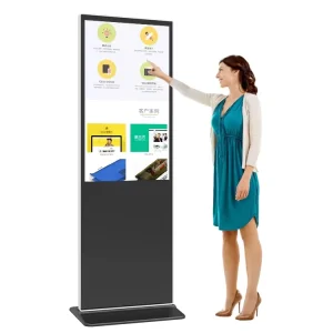 AI Promoted Smart Kiosk Floor Standing Screen 55 65 75 Inch Vertical LCD Advertising Display AI Digital Signage Totem
