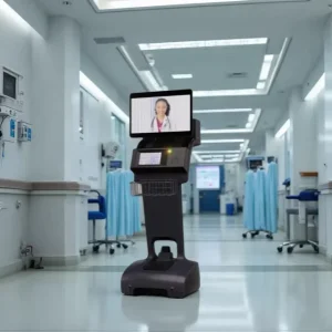 AI Remote Monitoring Telemedicine Robot with Facial Recognition Auto Charge for Hospital & Nursing Home Mobile Assistant
