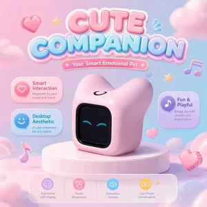 AI Robot Toy LED Display Emotion Recognition CE CPC Bedtime Cuddles USB-C Charging OEM Musical Kids Gift