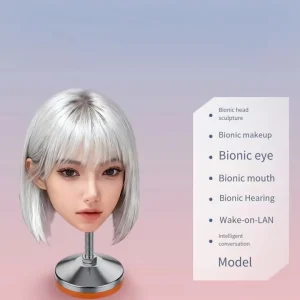 AI Silicone Movable Chin Head Hair Transplant Role-playing Props