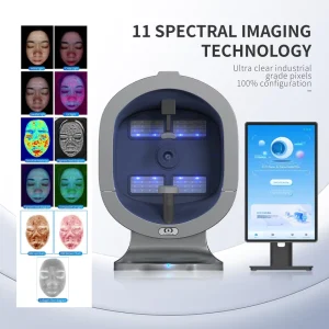 AI Smart 3D Skin Detector 8 Spectrum Digital Analyzer Facial AI Intelligent Digital Skin Tester Face Machine for Salon
