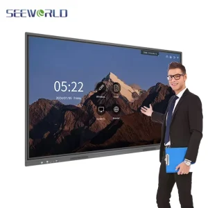 AI Smart Boards 115 Inch Interactive Flat Panel Displays 4K Touch Screen Whiteboard IFPD for Conference Meeting/School Teaching