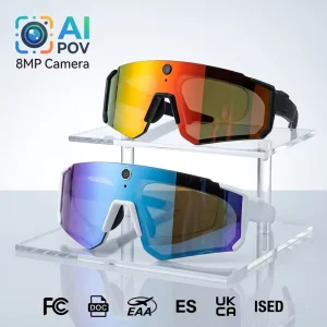 AI Smart Cycling Glasses with Camera 8MP Polarized Lenses ChatGPT Video Recording Sports Glasses AI Translation