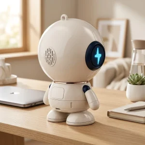 AI Smart Desk Robot Speaker TFT Touch Screen Voice Assistant ABS Desk Clock for Kids