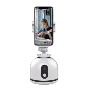 AI Smart F2 360 Degree Rotating Phone Stand Gimbal Smartphone Holder Selfie Stabilizer Face Object Tracking for Desk