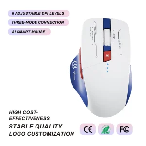AI Smart Gaming Mouse High DPI Ergonomic Tri Mode 2.4G Wired Mouse Voice Control RGB Optical Sensor OEM ODM Buyers B2B