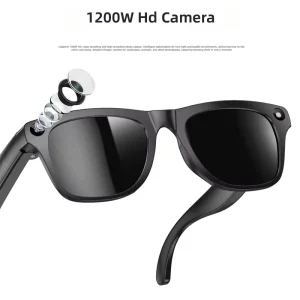 AI Smart Glasses 12MP Resolution Multi Functional Voice Control App Control Color Changing Translation Recognition Photo Capture