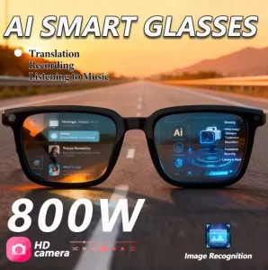 AI Smart Glasses AI Translation 8MP HD Camera 4K Shooting Image Conversation Recording Listening to Music Smart Glasses