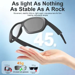 AI Smart Glasses Outdoor Sunglasses Snowproof Windproof Music Call AI Translation Magnetic Fast Charging Durable