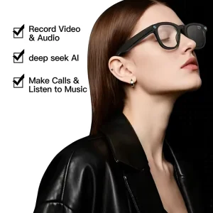 AI Smart Glasses Wireless BT Glasses with 144 Language & Accents Calling and Music Video Microphones Translation Glasses