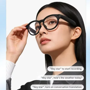 AI Smart Glasses Wireless Sunglasses Built-in Microphone Speakers Touch Voice Assistant AI Smart Translator Glasses