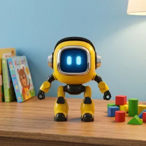 AI Smart Interactive Desk Robot Voice Control Interactive Desktop Robot for Office Home Workspace for Children Development