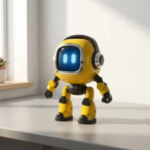 AI Smart Interactive Desk Robot Voice Control Interactive Desktop Robot for Office Home Workspace for Children Early Development