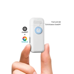 AI Smart Intercom Microphone Mini Translator with Wi-Fi 52+ Languages 10M Range Push-to-Talk & Stable Connection