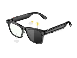 AI Smart Photochromic Sunglasses with Hands Free Camera Open Ear Audio Impact Resistant Durable Comfortable Cycling Glasses