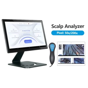 AI Smart Scalp Health Tester Machine with 200x Magnification & Bluetooth USB WiFi for Barbershop & Hair Care Centers