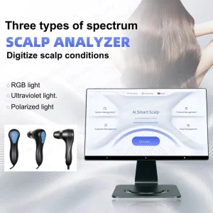 AI Smart Scalp & Skin Analyzer with 200x Magnification and Digital Display for Hair Follicle Diagnosis in Trichology Clinics