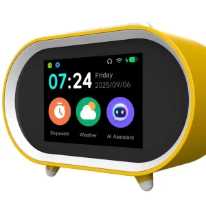 AI Smart Speaker with Large Screen Multi Language Translation AI Voice Assistant Alarm Clock Timer Touch Control WIFI Speaker