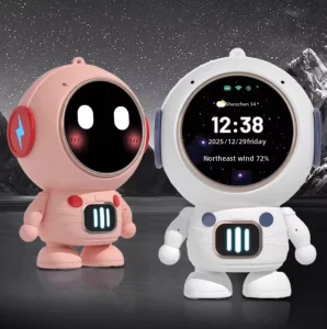AI Talking Companion Robot Gift Voice Interaction Educational Alarm Clock with Touch Screen