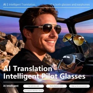 AI Translation Smart Glasses with Real Time Multilingual Support for Calls & Music