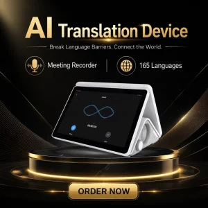 AI Translator Device Dual Touch Screen Real Time Voice Translator with Offline Translation 165 Languages Video Translation
