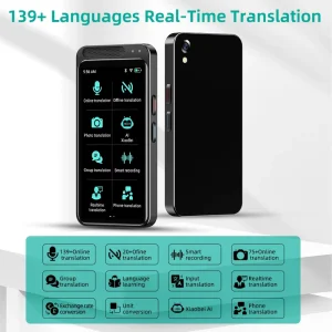 AI Translator Touchscreen WiFi Real-Time Voice Translation Device 150 Languages Portable