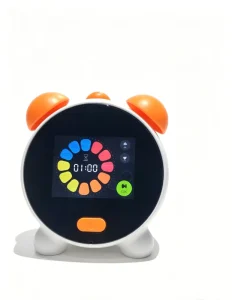 AI Voice Interactive Plastic Kids Study Helper Alarm Clock with Intelligent Alarm and Story Telling Function