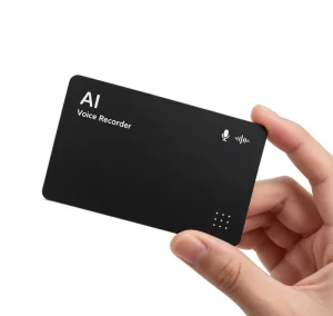 AI Voice Recorder Card Portable Audio Recorder Perekam Suara Pintar With Real Time Voice To Text Translation