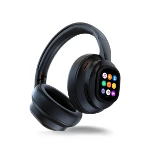 AI X1 Pro Smart ANC Headset Translation Screen for 6.0 30H Battery IP65 Waterproof Metal Leather Over-Ear Mobile Phone