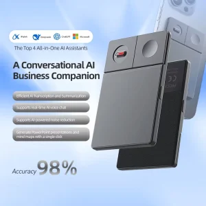 Chat GPT AI driven 32GB Voice Recorder Abs + Imitation Leather WIFI Enabled 40 hour Call Meeting Recording Real time