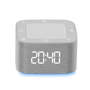 AIKS Smart Speaker with Display Sleep Sound Machine with RGB LED Light & Alarm Clock App Control 5.4H Rechargeable Battery