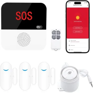 ANGUS Alarm Kit Wifi Wireless Smart Home Security System With Door Window Motion Sensors Alarm Siren and Remote Control