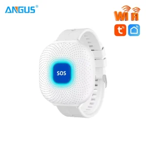 ANGUS Tuya WiFi Emergency SOS Bracelet for Elderly Personal Alert Button Smart Home Security Alarm System Waterproof SOS Watch