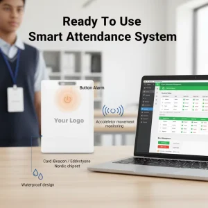 AOA Demo Complete RTLS Indoor Personnel Tracking System Sub Meter IP67 Smart Attendance School Hospital Nordic Ble Beacon Card