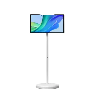 AOOWHAO 21.5 Inch 1080P 20 Point Touch Dual OS Stand Me Smart TV 360° Rotatable Rolling Screen Low Blue Light for Makeup Vanity