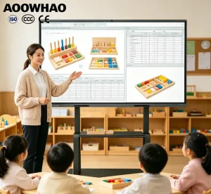AOOWHAO 24H After sales Service EDLA Certified Interactive Smart Board Google Play Certified for Education Use IFP