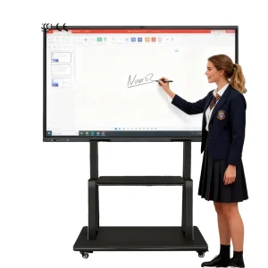 AOOWHAO Price 4K 55 Inch Infrared Finger Touch Dual System Digital Smart Board Interactive White Board for Education