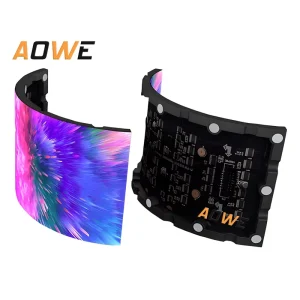 AOWE Digital Flexible Led Curtain Smart Display Full Color Curved Display Foldable Led Video Screen Panels Soft Module