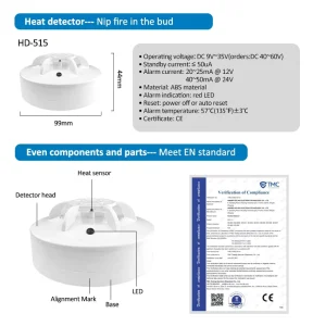 APP Compatible Wi-Fi Smoke Alarm Motion Sensor Portable Barking Wireless Home Security ABS