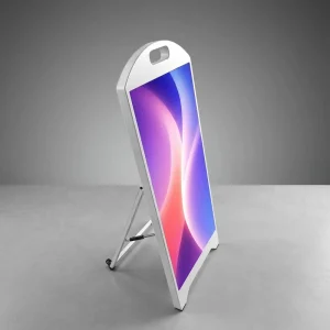APP Control Indoor Portable LED Totem Plug and Play Wheeled LED Sign Board for Commercial Use