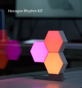 APP Controlled WiFi Remote RGB Smart LED Light Panel Modular Hexagon Design with 16 Million Colors-3PCS Home Decoration