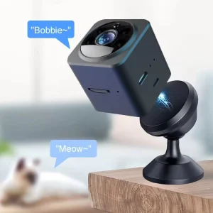 AS02 Home Mini Camera 1080p HD WiFi IP Security Cameras with Night Vision IWFCam App 500mah Battery Two Way Voice Smart Monitor