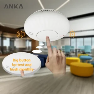 AS3786 Wireless Interconnected ABS Photoelectric Smoke Detector Which Connect WiFi Smart Fire Security Alarm System Wifi Gateway