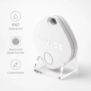 ATUVOS IP67 Waterproof 5G MFi Findmy Plastic GPS Tracker Smart Pet Locator Long Range Tracking Compatible IOS CE